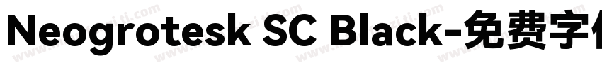 Neogrotesk SC Black字体转换